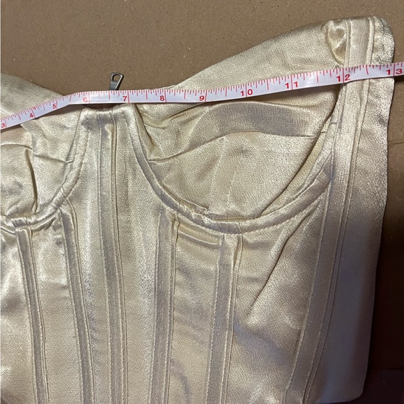 NWT Bardot corset top, cropped length, champagne color, size XS - Picture 9 of 9